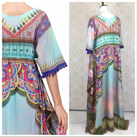 *TAKING DOWN* Mandala & Stained Glass Kaftan Maxi - Picture 6 of 8